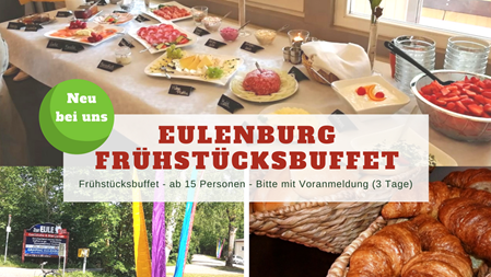 Gast- und Kaminstube Frühstücksbuffet Campingplatz Eulenburg